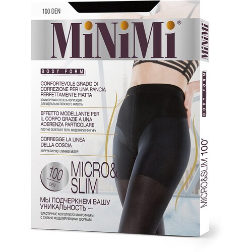 Колготки  MiNiMi Колготки Minimi MICRO&SLIM 100, размер 4, черный