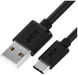 Кабель GCR USB - USB Type-C (GCR-UCQC2), 1 шт., черный, 1.5 м