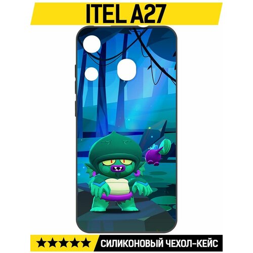 Чехол-накладка Krutoff Soft Case Brawl Stars - Болотный Джин для ITEL A27 черный чехол накладка krutoff soft case brawl stars болотный джин для vivo y35 черный