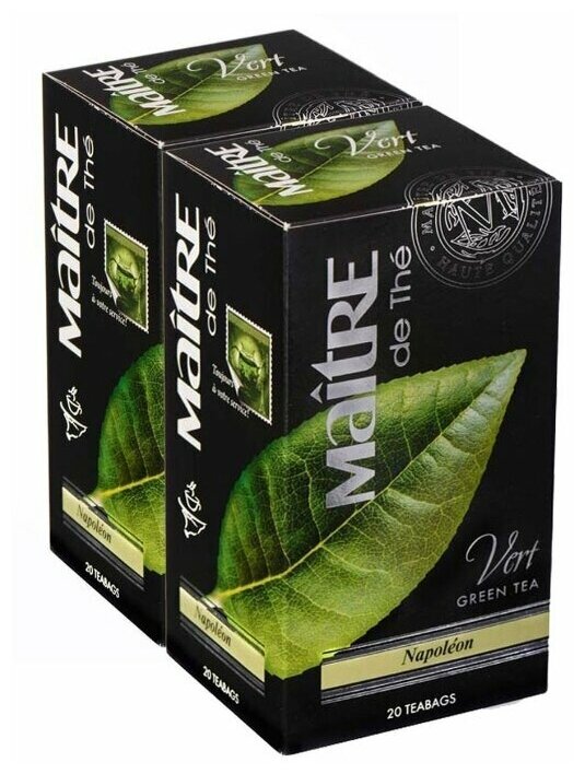 Чай зелёный MAITRE de Thé "НАПОЛЕОН" (молочный оолонг) пакетированный 80 г 40 пакетиков