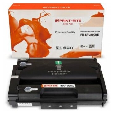 Тонер-картридж Print-Rite TFR449BPU1J SP 3400HE черный (5000стр.) для Ricoh Aficio SP 3400/3410/3410dn; SP 3510/3510dn