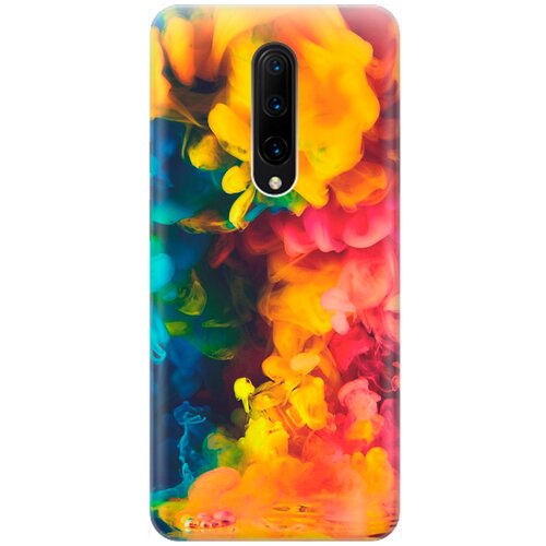 фото Силиконовый чехол на oneplus 7 pro / ванплюс 7 про с принтом "красочное буйство" gosso