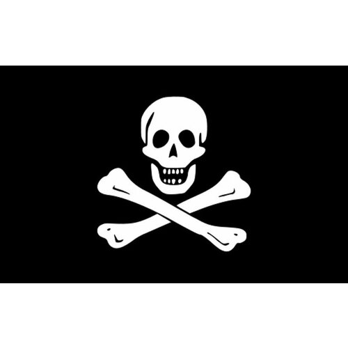 Пиратский флаг "Весёлый Роджер". Размер 135x90 см.