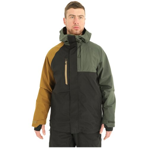 Куртка 686, средней длины, силуэт прямой, снегозащитная юбка, карман для ски-пасса, воздухопроницаемая, размер S, мультиколор