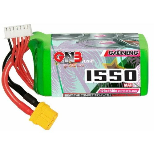 Аккумулятор GaoNeng GNB 240C 22,2 в 6S 120C 1550 мАч разъем XT60 для FPV