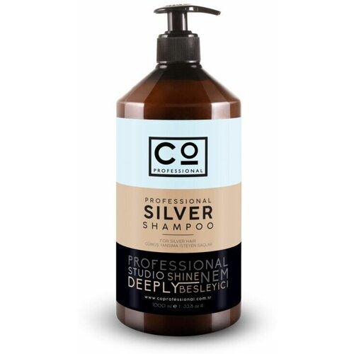 Шампунь для осветленных волос, против нейтрализации желтизны CO PROFESSIONAL Silver Shampoo, 1000 мл