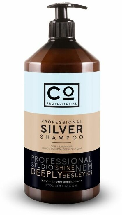 Шампунь для осветленных волос, против нейтрализации желтизны CO PROFESSIONAL Silver Shampoo, 1000 мл