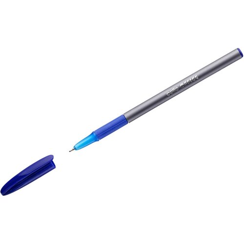 Ручка шариковая Cello Office Grip синяя, 0,7мм, грип, штрих-код, 7 штук