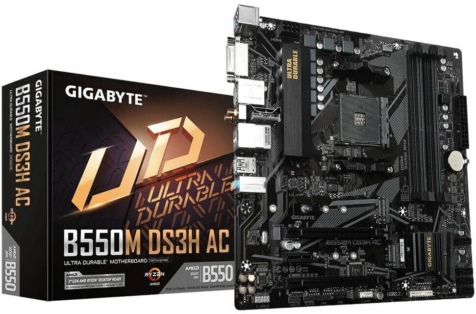 Материнская плата Gigabyte B550M DS3H AC