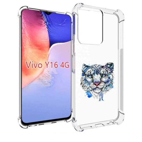 Чехол MyPads водяной тигр для Vivo Y16 4G/ Vivo Y02S задняя-панель-накладка-бампер чехол mypads encore для vivo y16 4g vivo y02s задняя панель накладка бампер