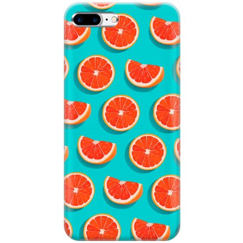 фото Силиконовый чехол на apple iphone 8 plus / 7 plus / эпл айфон 7 плюс / 8 плюс с принтом "грейфруты на голубом" re:pa