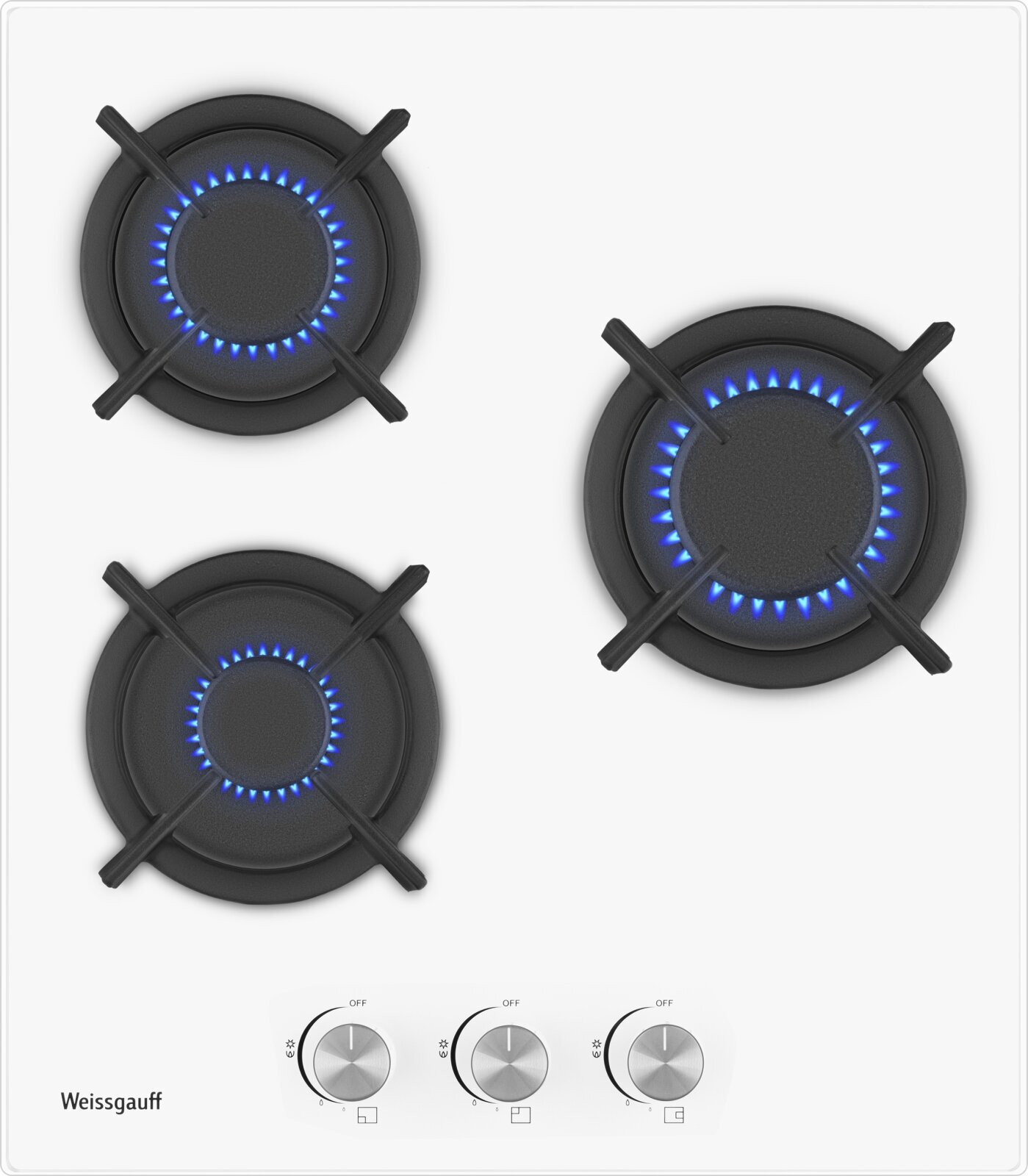 Газовая варочная поверхность Weissgauff HG 430 WGH белый (430946) - фото №6