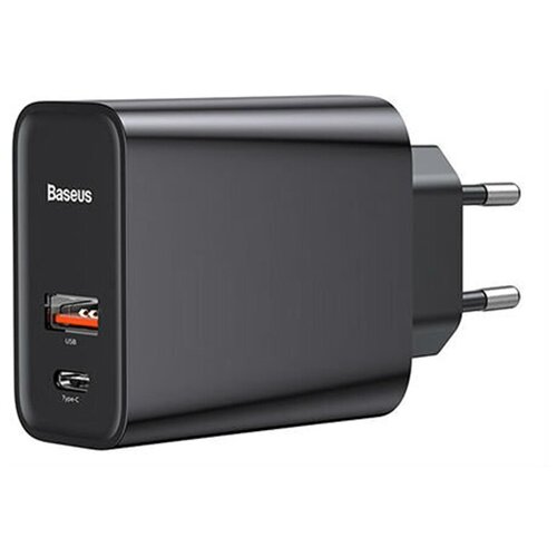 фото Зарядное устройство для телефона 1usb+type-c 5a baseus speed qc3.0 ccfs-c01 black