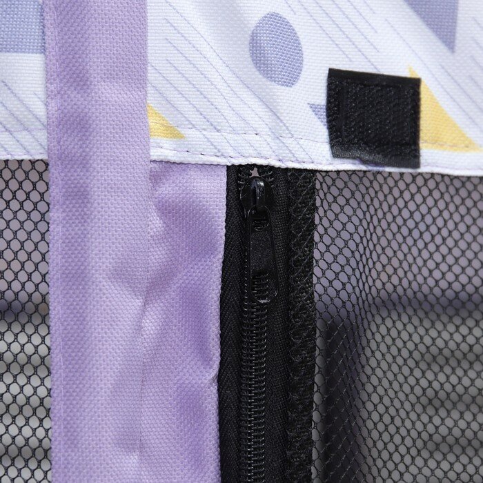 Вольер для животных, тентовый с узором, круглый, 90 х 55 см, фиолетовый - фотография № 7