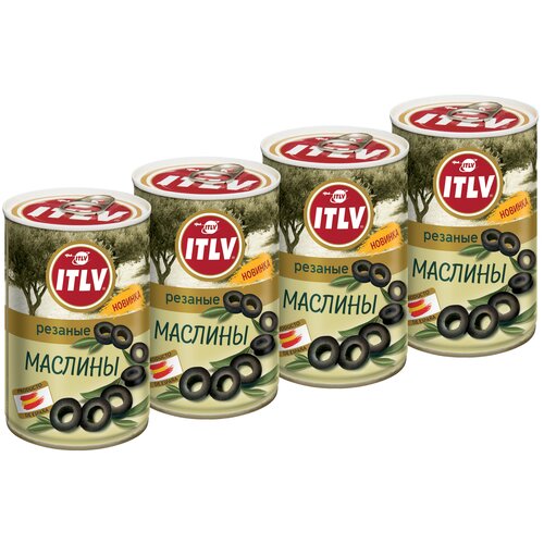 Маслины ITLV резанные, 4 шт. по 314 г, ж/б