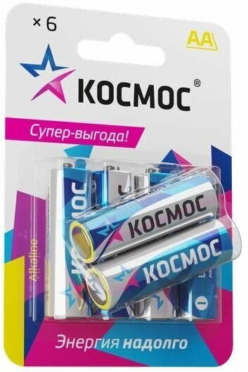 Элемент питания алкалиновый AA/LR6 BP-6 (блист.6шт) космос KOCLR6BL6