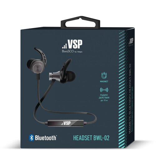 Наушники BoraSCO BWL -02 плоский провод черный 83000₽