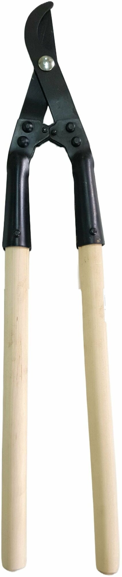 Ножницы кустарниковые с оксидно-фосфатным покрытием, 650 мм, крепление рабочей части к деревянным ручкам удлиненное. Предназначенные для обрезки кустарников. - фотография № 2