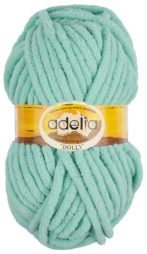 Пряжа Adelia "DOLLY", 5 шт. по 100 г. набор, 100% полиэстер, 40 м №07 св. зеленый