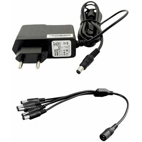 Блок питания с разветвителем на 5 педалей 9V DC 500mA с 5 разъемами 55x 21 мм 795₽