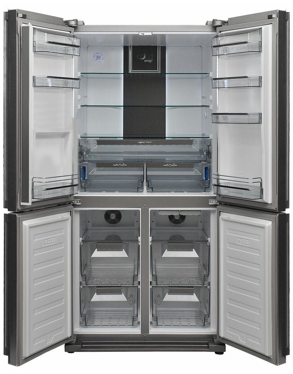 Холодильник со встроенным вакуумматором Jacky's JR FI526V нерж. сталь - фотография № 2