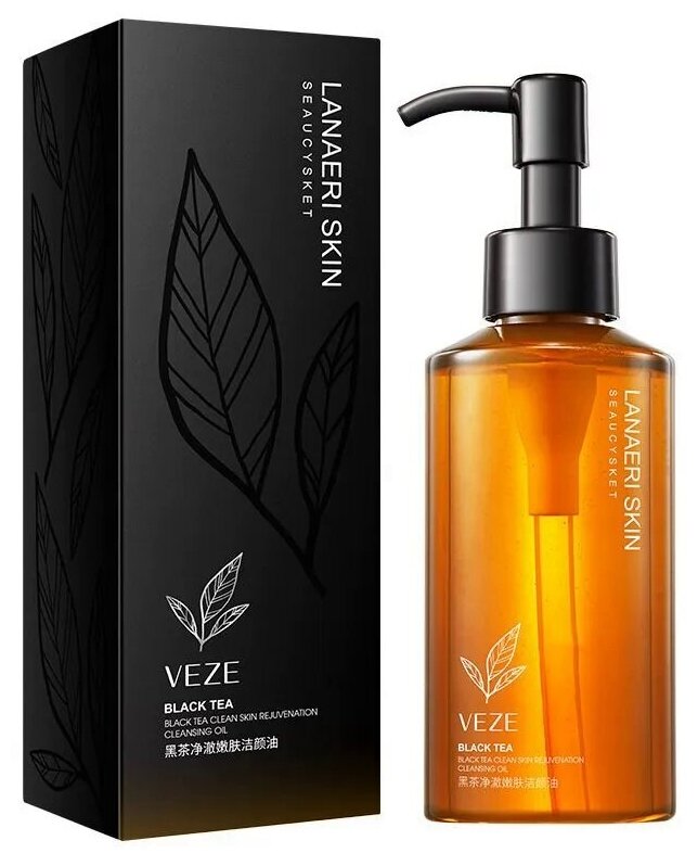 фото Гидрофильное масло Veze Lanaeri Skin Black Tea для снятия макияжа с экстрактом черного чая