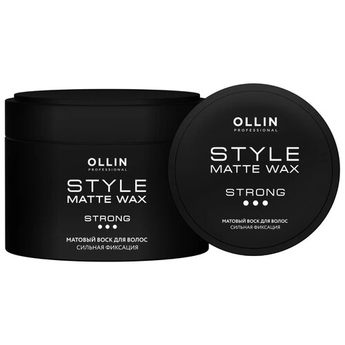 OLLIN Professional Воск Strong Hold Matte Wax, сильная фиксация, 50 г воск для волос сильной фиксации матовый ollin professional strong hold matte wax 50 мл
