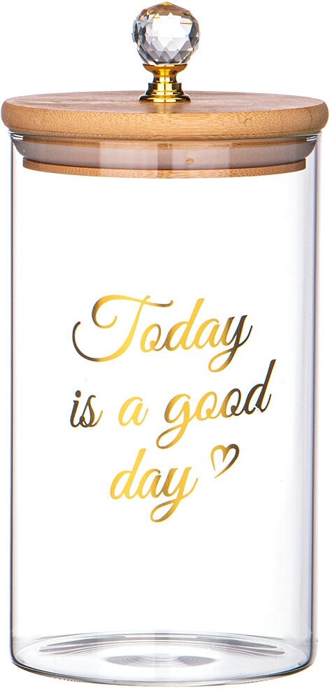 фото Емкость для сыпучих продуктов kristall 1000 мл прозрачный Agness (181315)