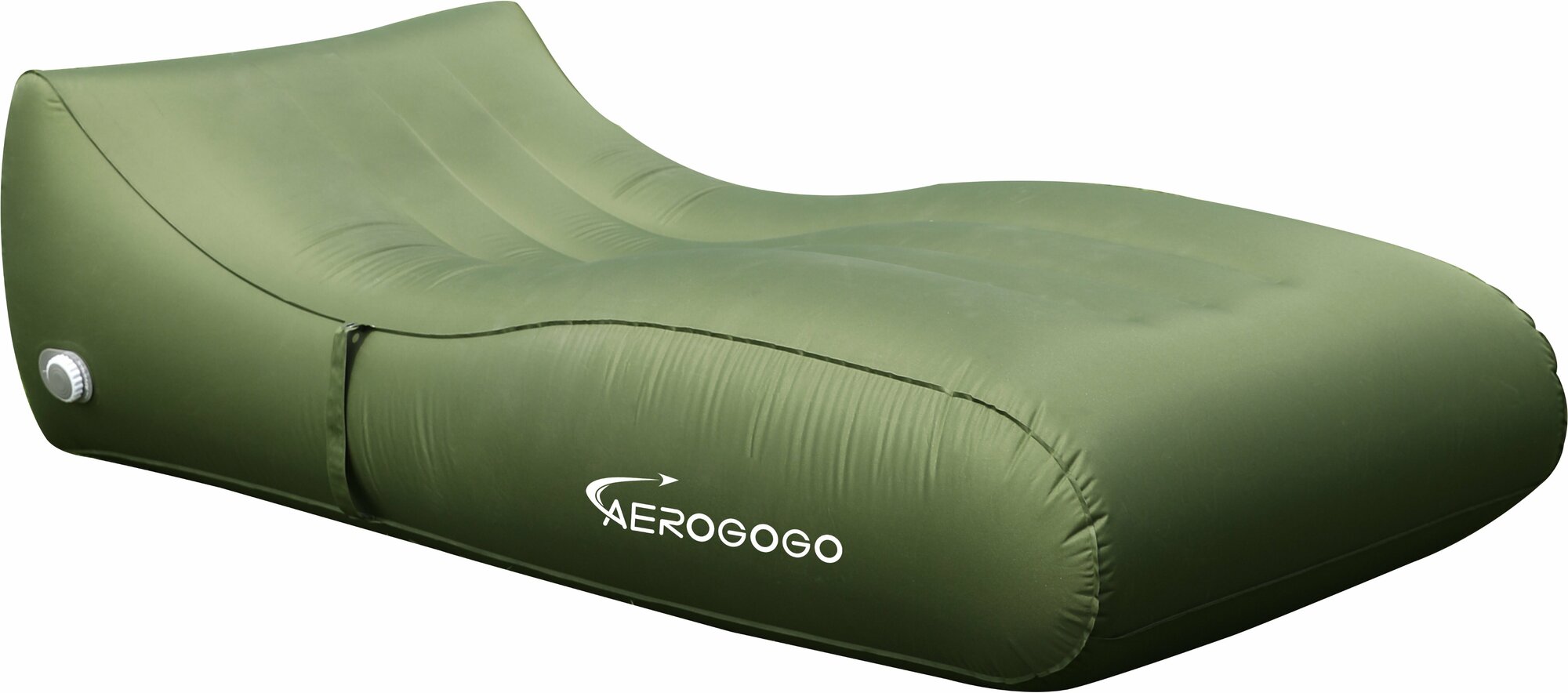Надувной матрас-шезлонг Aerogogo GIGA PS2 зеленый (с автоматическим надуванием)