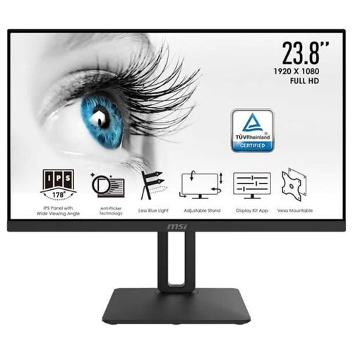Монитор MSI PRO MP242P 238 1920x1080 матовыйIPSflat1xHDMI141xD-SubVGA75Hz5msподстраиваемая ножка 2381920x1080 матовый GhzM 2001400₽
