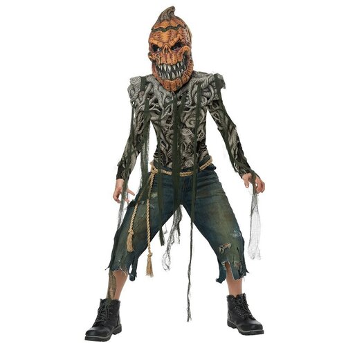 фото Костюм california costumes тыква-зомби 00632, оранжевый/серый, размер xl (12-14 лет)