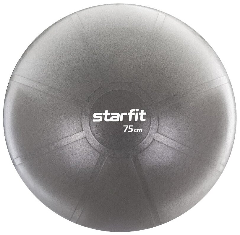 Без упаковки фитбол Starfit Pro Gb-107, 75 см, 1400 гр, без насоса, серый, антивзрыв