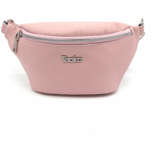 фото Сумка поясная taoko tanishi поясная сумка из искусственной кожи 703-4332-18 повседневная, внутренний карман, регулируемый ремень, розовый