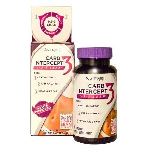 Natrol блокатор углеводов Carb Intercept 3, 60 шт., нейтральный