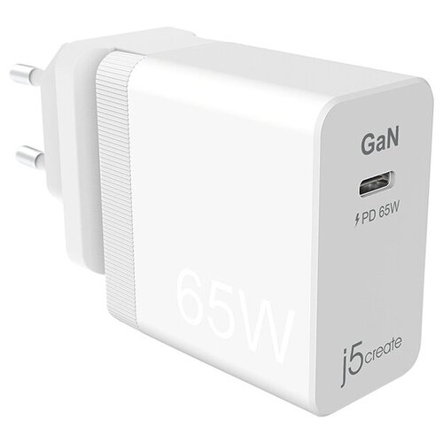 Зарядное устройство j5create GaN PD USB Type-C Mini Charger 65W White JUP1365