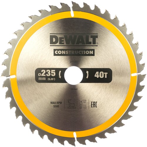 Пильный диск CONSTRUCT (235х30 мм; 40 ATB) Dewalt DT1955