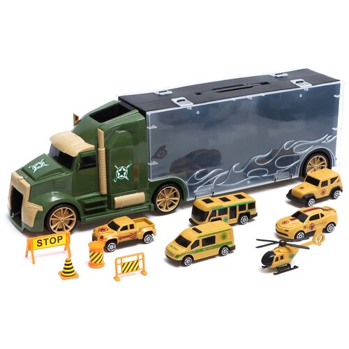 Jin Jia Toys Force truck carry case, 7695397, зеленый/черный