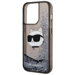 Чехол CG Mobile Karl Lagerfeld Liquid glitter NFT Choupette head Hard для iPhone 14 Pro Max, цвет Черный (KLHCP14XLNCHCK) - изображение