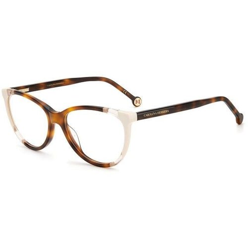 Солнцезащитные очки CAROLINA HERRERA, прямоугольные, оправа: пластик, для женщин, коричневый