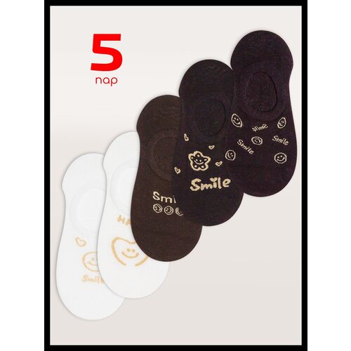 фото Подследники мачо, 5 пар, размер 36-38, черный, белый, золотой