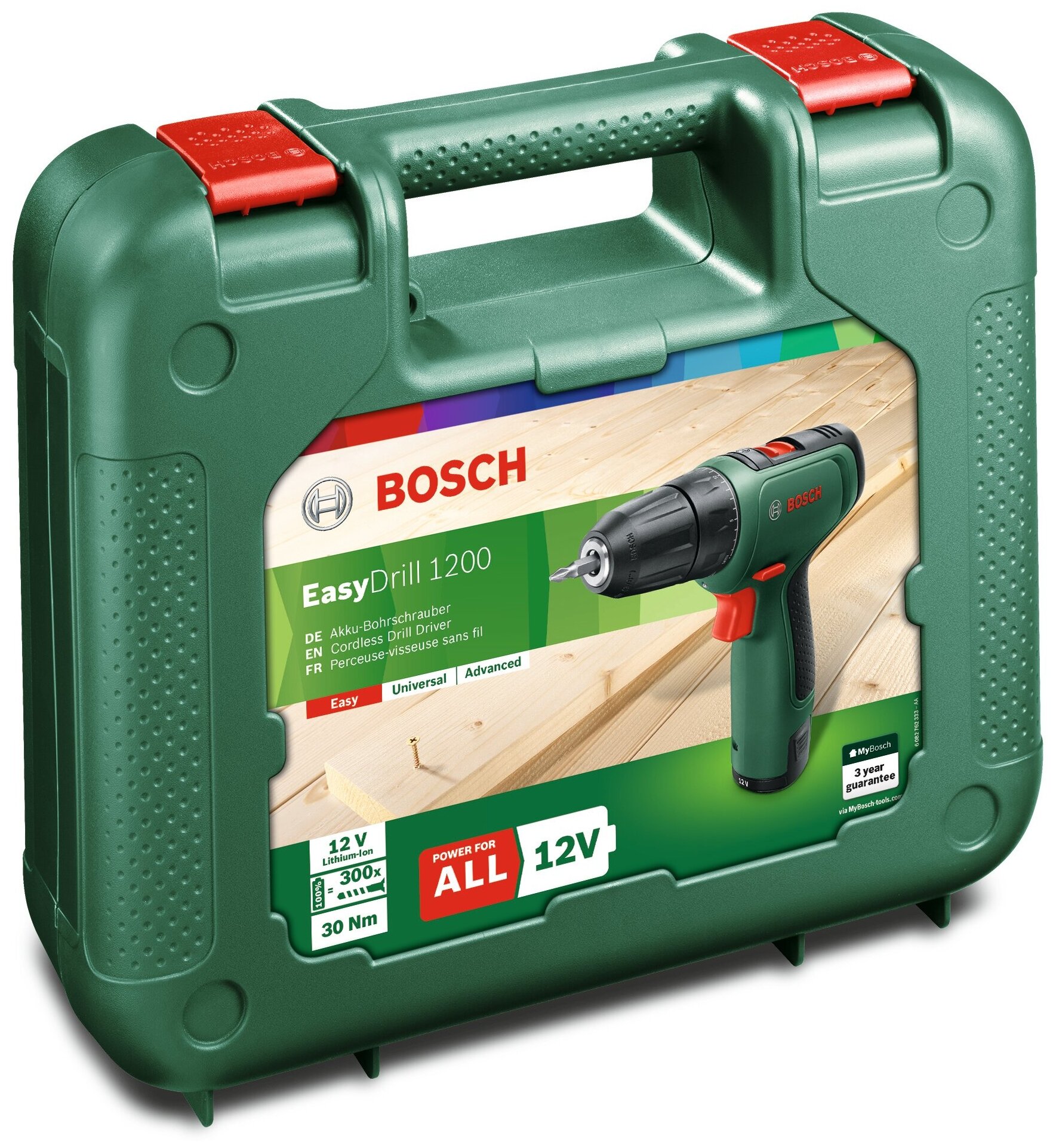 Дрель-шуруповерт аккумуляторная BOSCH DIY BOSCH EasyDrill 1200 (0.603.9D3.006) - фотография № 2