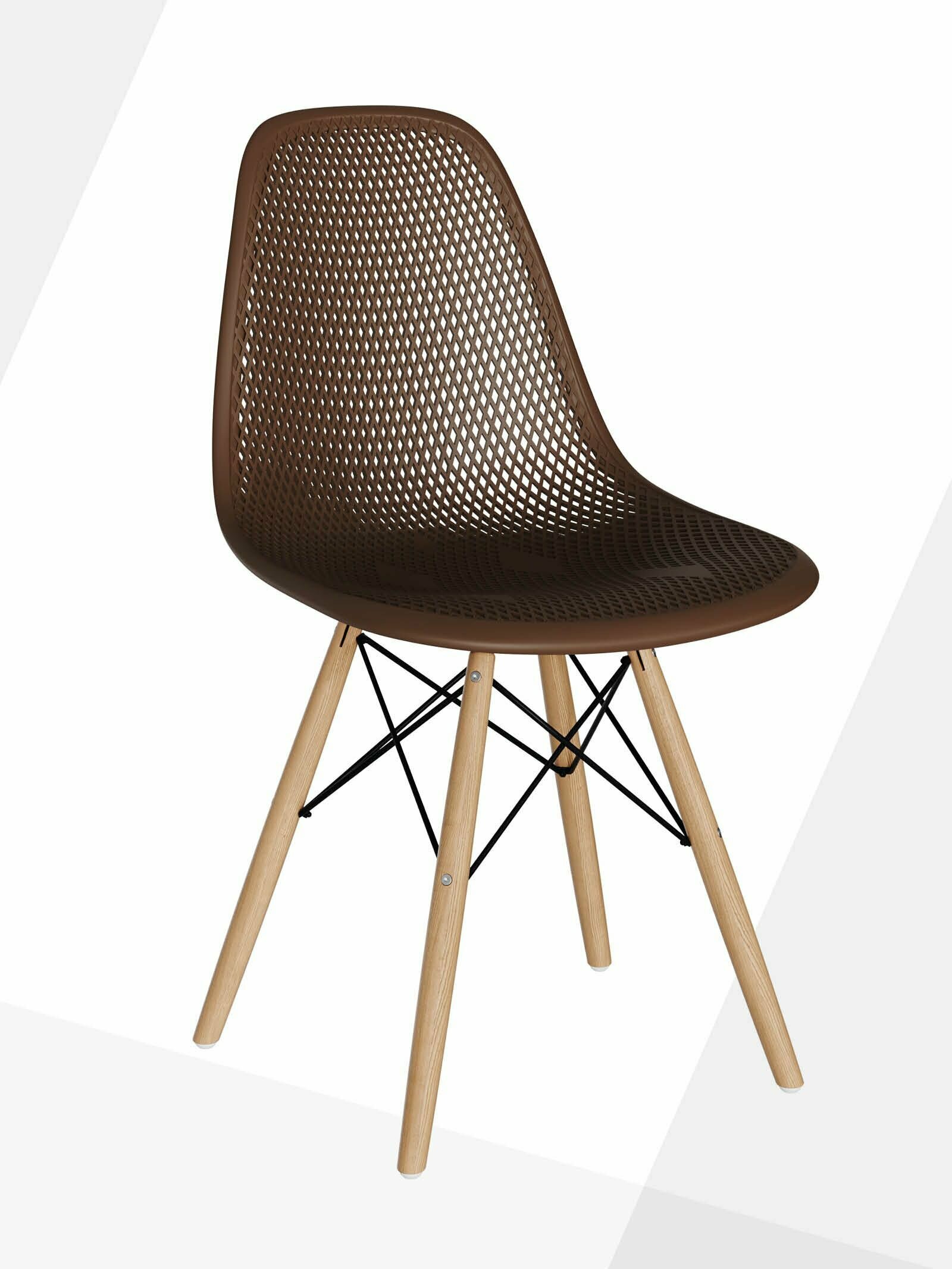 фото Стул для кухни, гостиной, столовой со спинкой EAMES DSW, мебель для дачи и офиса, 1 шт