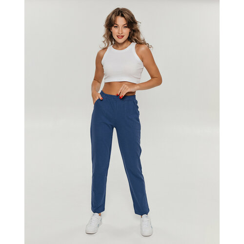 фото Брюки дудочки lovetex.store, размер 48, синий