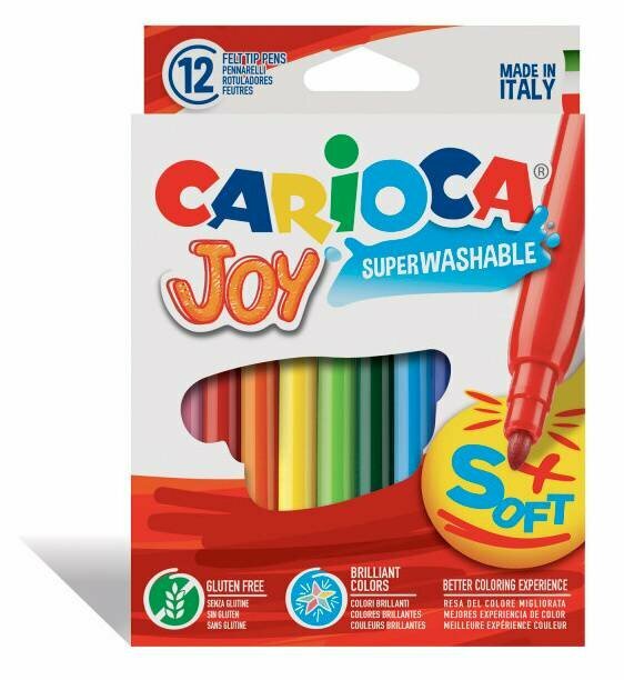 Фломастеры Carioca 12 цв. Joy в пластиковой блистерной упаковке - фото №11