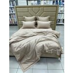 Комплект постельного белья с одеялом, Страйп Сатин, Евро, Хлопок - изображение