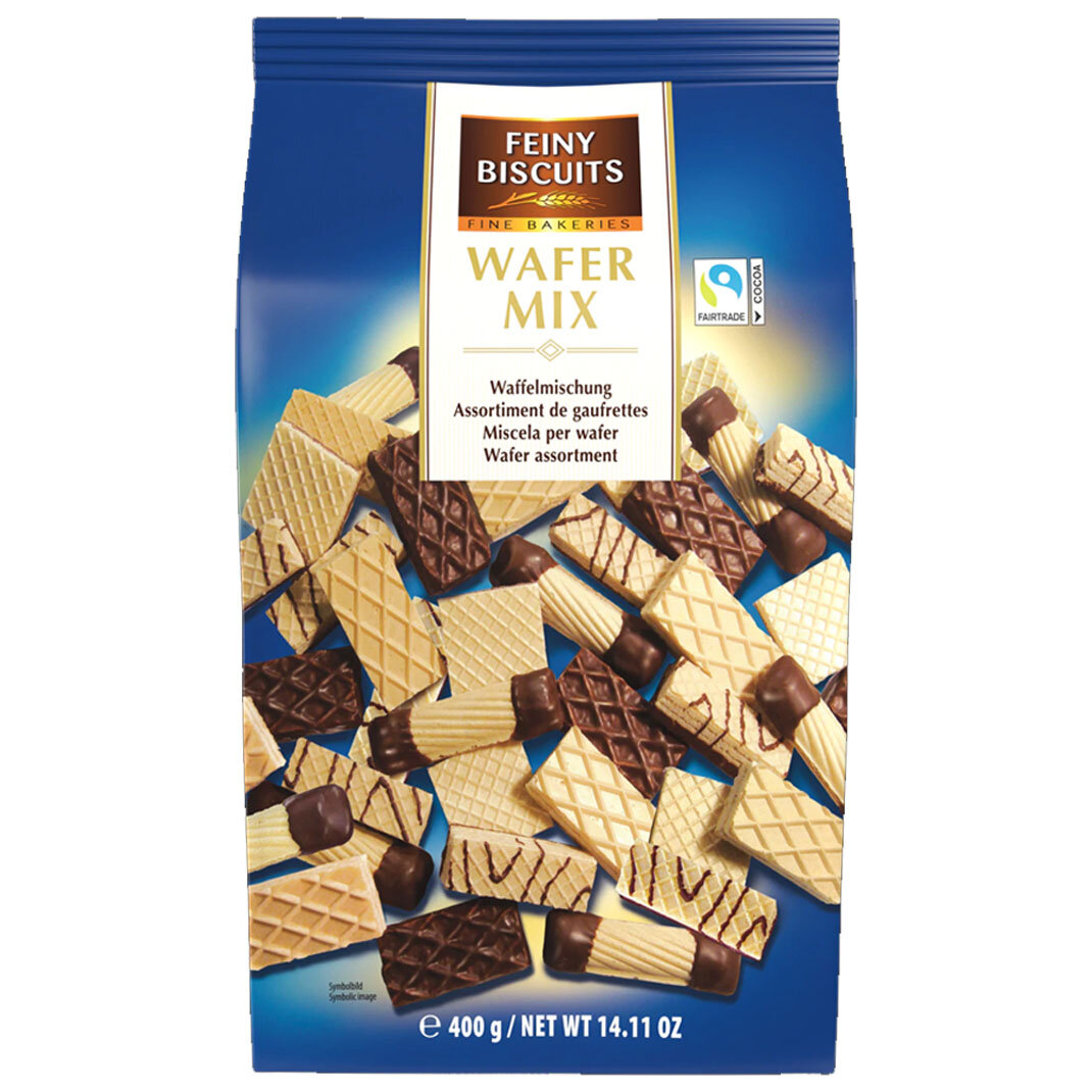 Вафли ассорти от Feiny Biscuits "WAFER MIX" 400 г, вафельный микс в качестве подарка, из Финляндии - фотография № 3