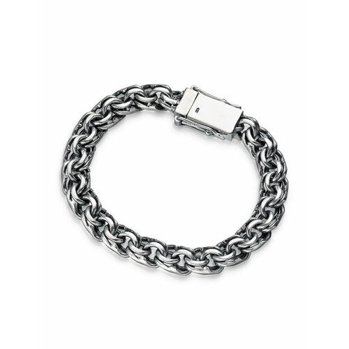 Браслет Леона, серебро, 925 проба, чернение, длина 23 см.