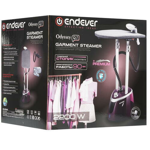 Отпариватель для одежды Endever Odyssey Q-7 фиолетовый - фотография № 20