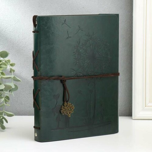 Фотоальбом 30 листов Дерево-одуванчик кожзам на кольцах 22х17х33 см 1828₽