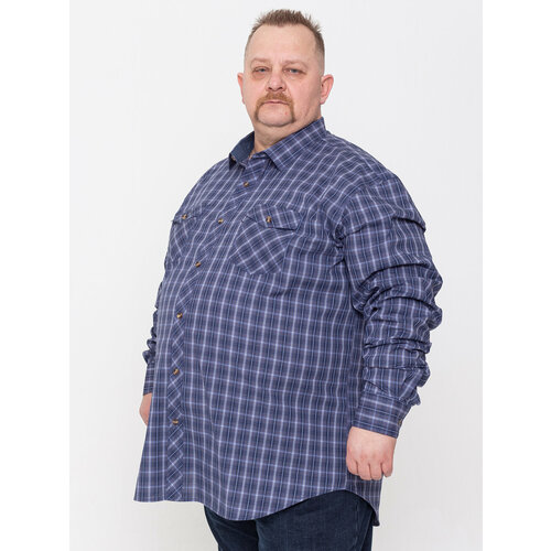 фото Рубашка grossir, размер 49белый, голубой